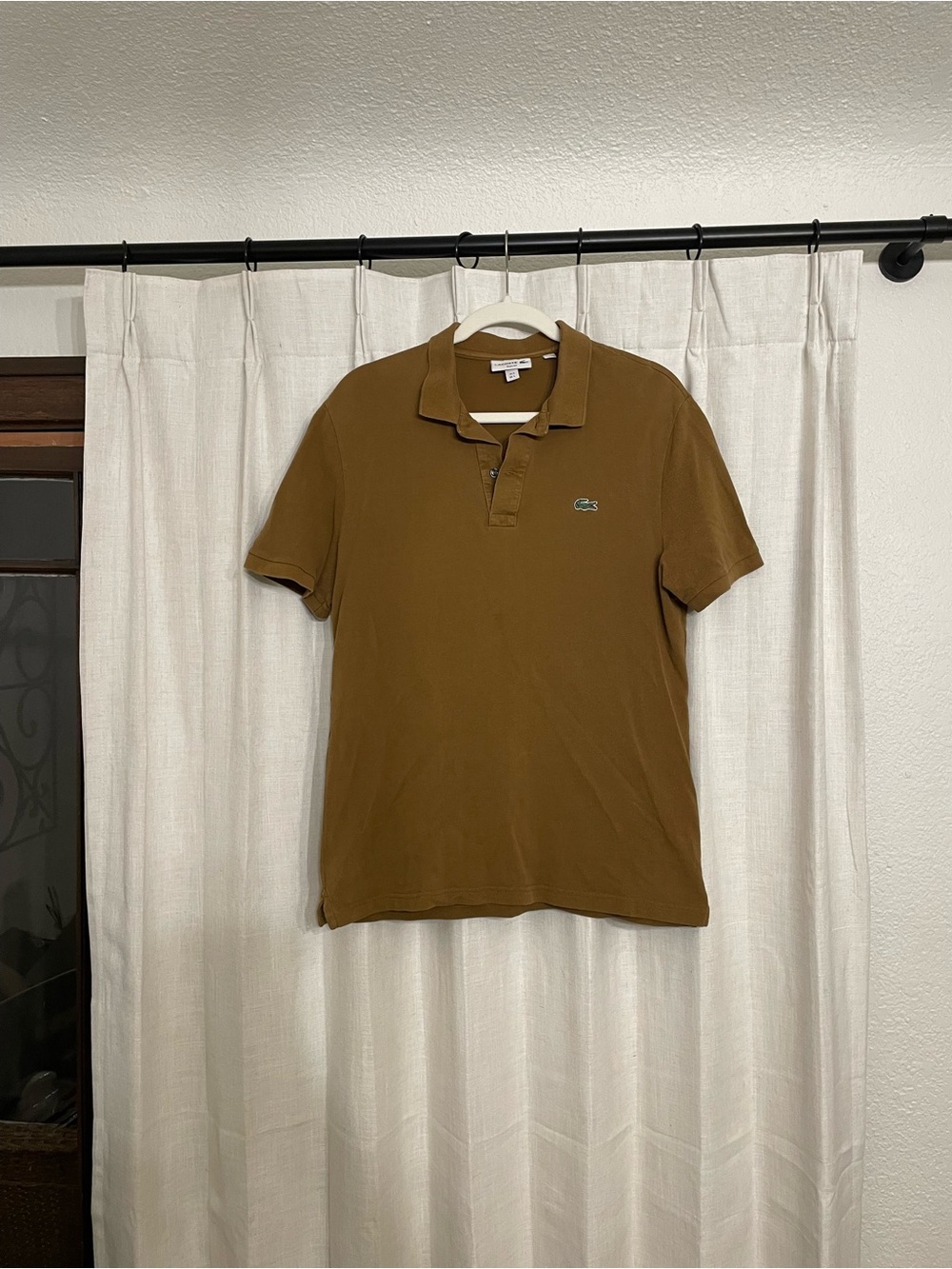 Lacoste Men's Olive Brown Short-Sleeve Polo